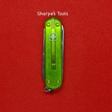 Rare Retired Lime Green Translucent Wenger Esquire Swiss Army Knife 65mm SAK EDC