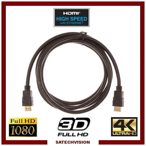 Cordon câble HDMI mâle / mâle connecteur plaqué Or 2 m Full HD 3D Ultra HD - Photo 1/1