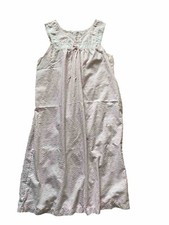 Vintage Nightgown Night Dress Gown Mid Length Pink Floral Medium
