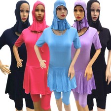 New Muslim Swimwear Women Swimsuit Islamic Beachwear Arab Burkini Hijab Modesty