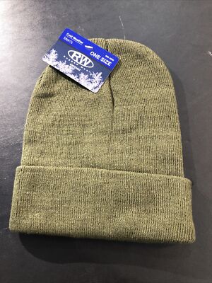 Rugged Wear Knit Hat Mens Cold Weather Olive One Size (a-blk-3-98)
