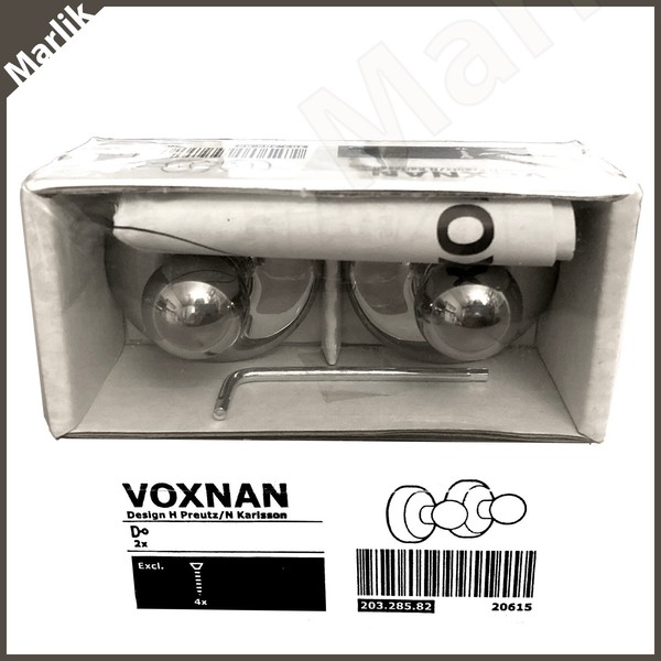 (Paquete de 2) Gancho de Baño IKEA VOXNAN, Cromado, 203.285.82, NUEVO