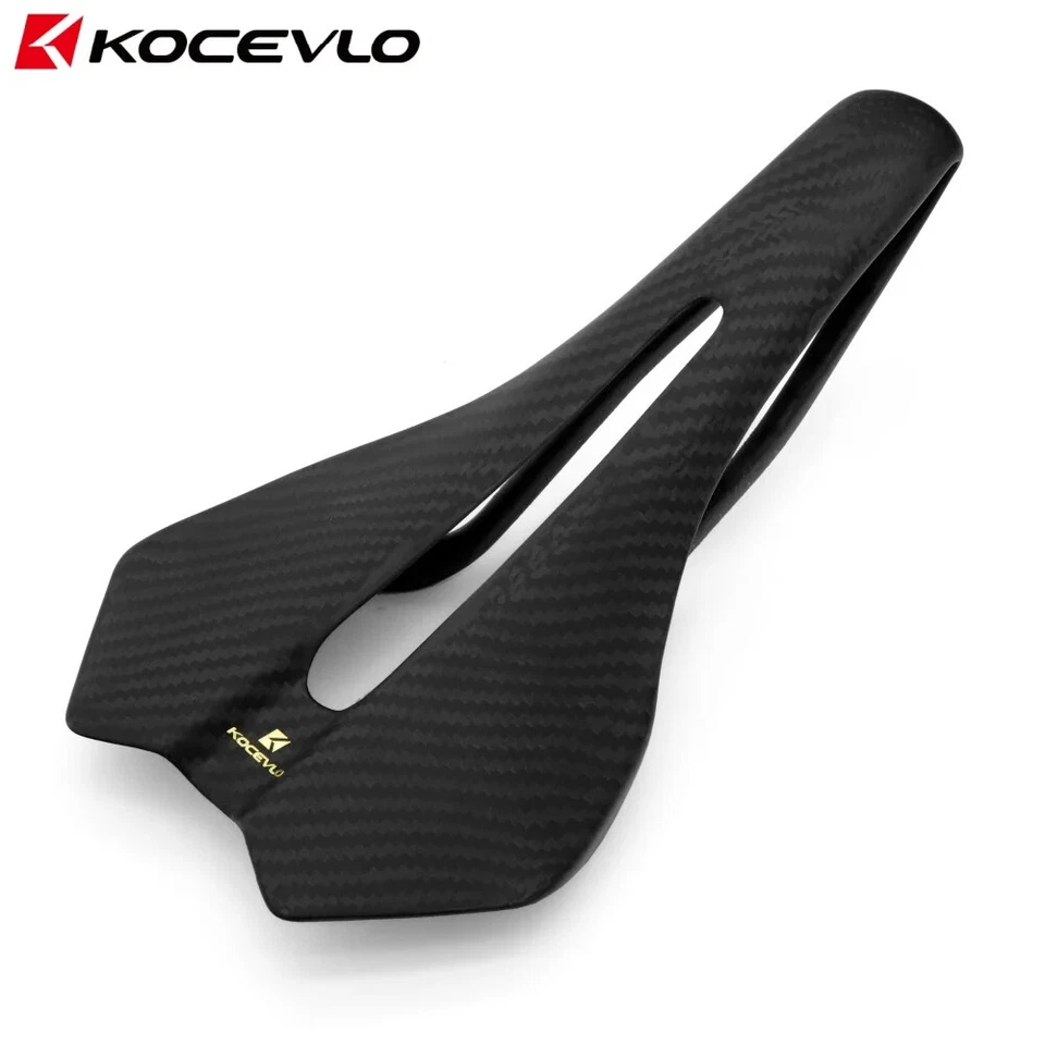 KOCEVLO Carbon Fiber Road Bike Saddle Ultralight 90g Integrated Seat Cushion - Image 4 of 4