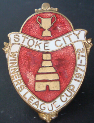 Insigne broche émaillé vintage Stoke City Football Club football