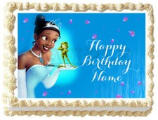 PRINCESS AND THE FROG Party Edible Cake topper image