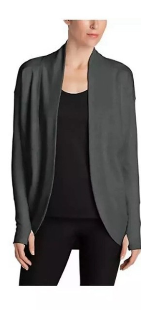 eddie bauer camp fleece wrap cardigan