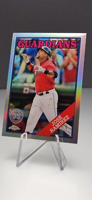 Jose Ramirez 2023 Topps Chrome 1988 Silver Refractor Guardians #88BC-17 35th