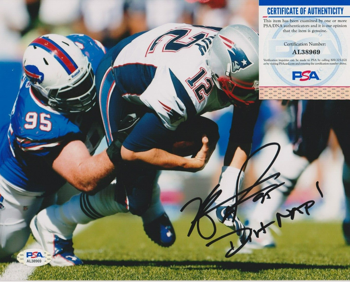KYLE WILLIAMS "DIRT NAP!" TOM BRADY Signed Picture 8x10 Photo AUTOGRAPH PSA/DNA