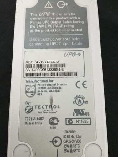Philips UPC 453563464761 Patient Monitor Power Supply w/ 453564021771 18V Cord - Picture 3 of 11