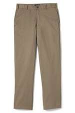 Lands' End Young Men's Knee Blend Plain Front Chino Pants Khaki 30 NWOT 364 