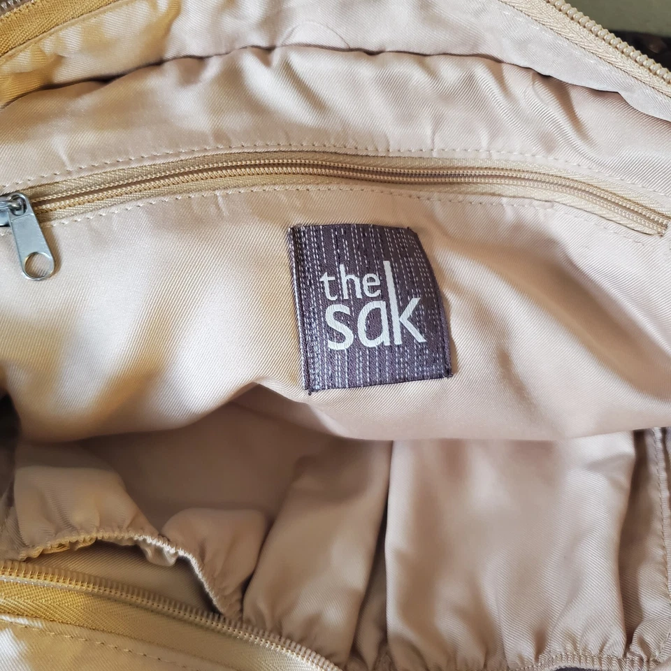 Bolso de Hombro The Sak Crochet Indio Cartera Bolso de Mano Rayas de Arena Boho Hippie Foto 4 de 4