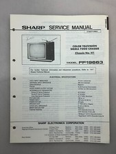 Sharp FF19663 Original Service Manual Free Shipping