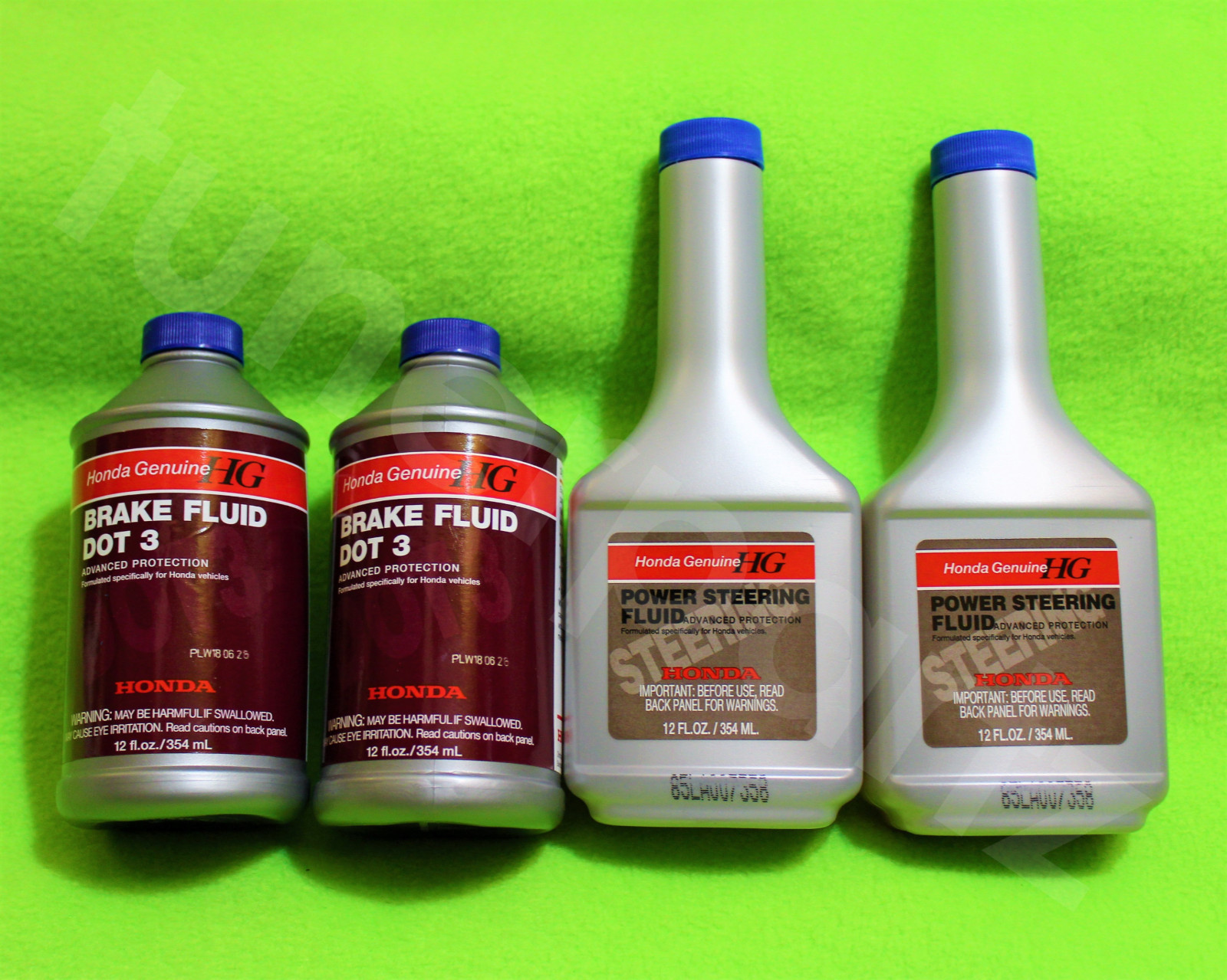 2 HONDA POWER STEERING PUMP FLUID + 2 BRAKE FLUID OIL DOT 3 eBay