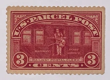 Travelstamps:1912-13 US Stamps Scott # Q3 Railway Clerk 3c Mint Hinged MOGH