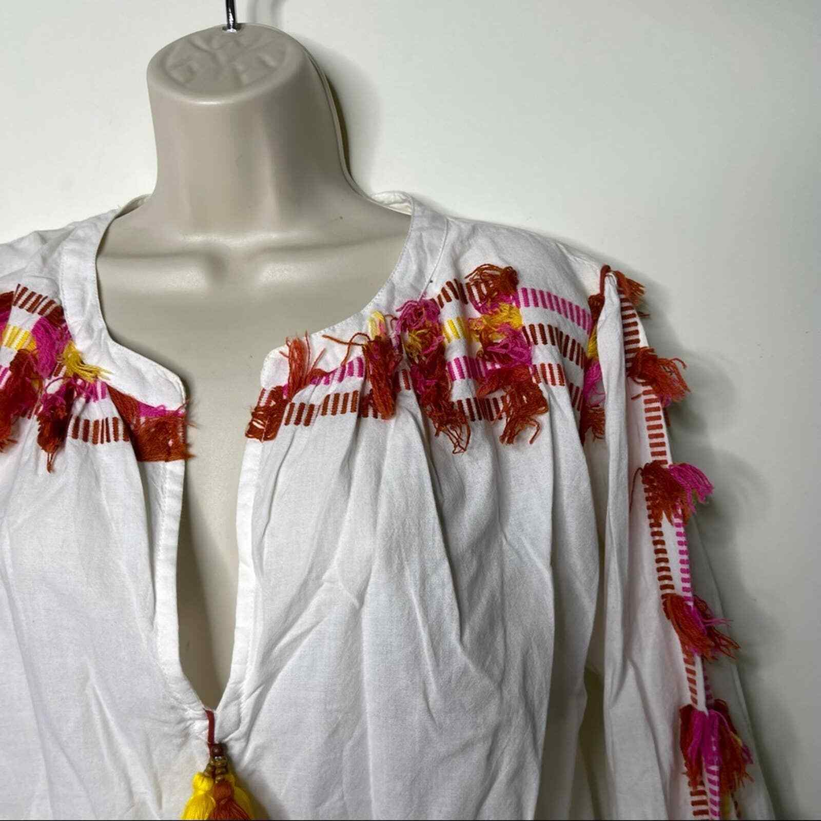 Roberta Roller Rabbit Fez Fringe Laura Top embroi… - image 5