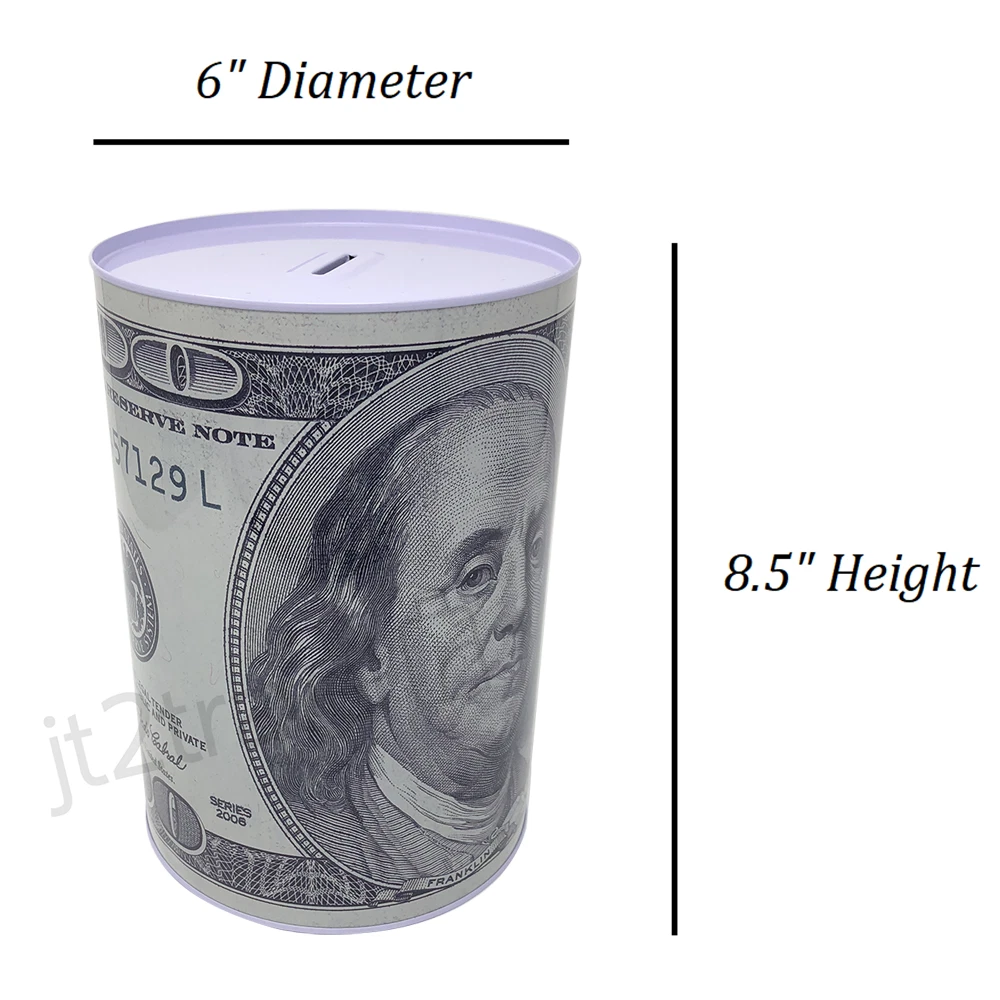 Large tin can money cheap box