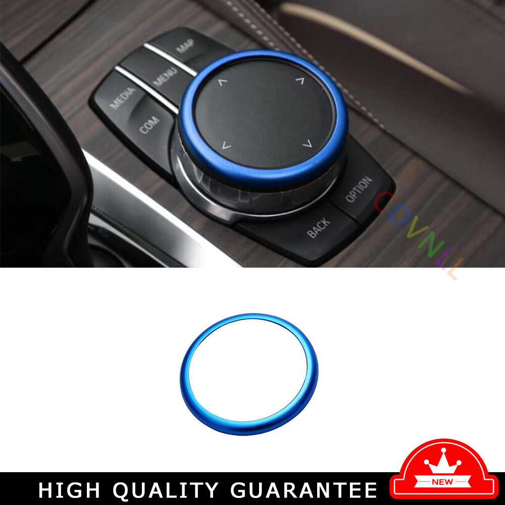 For BMW X3 G01 X4 G02 18-22 Blue Aluminum Middle Console Multimedia Button Cover