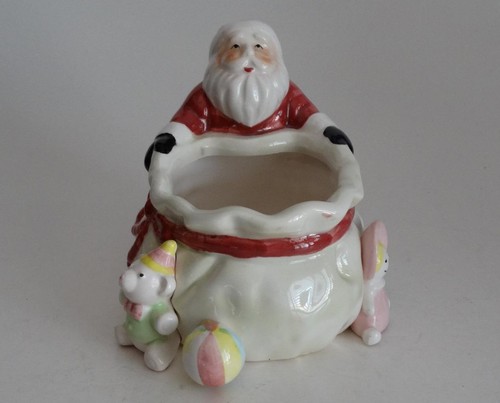 Fitz & Floyd Santa Toy Bag Candy Dish 1981 - Picture 2 of 13