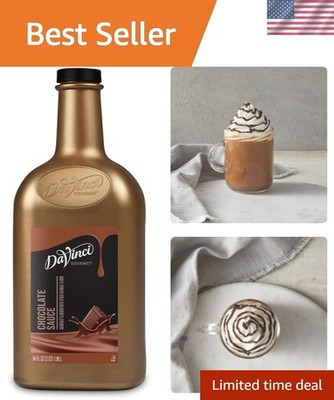Indulgent 64 Fluid Ounce Chocolate Sauce - Enhance Your Desserts & Beverages
