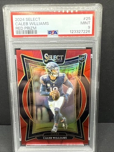 2024 Panini Select - Concourse Caleb Williams #25 Red Prizm /99 (RC) PSA 9