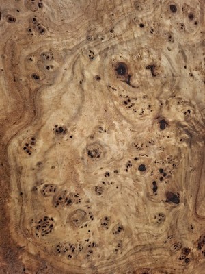 1x Maserpappel Bohle Brett Holz Tischplatte 235x140x5,2 cm Poplar burl Knolle