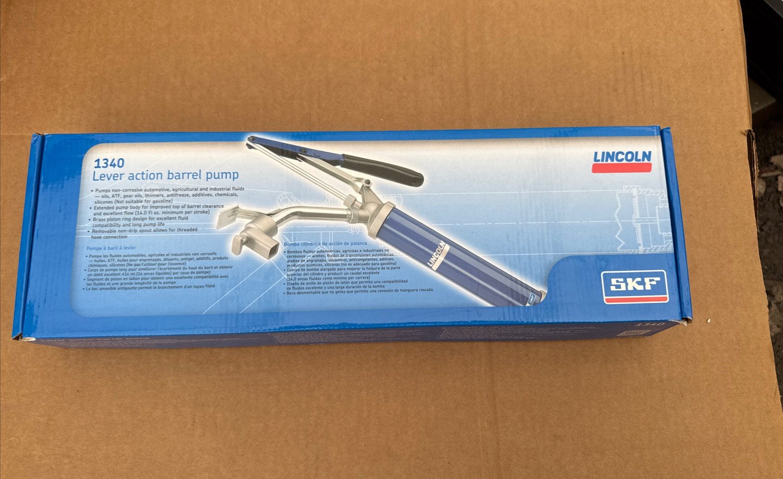 Lincoln 1340 Lever-Action Barrel Pump with Threaded Telescopic Pick-Up Tube