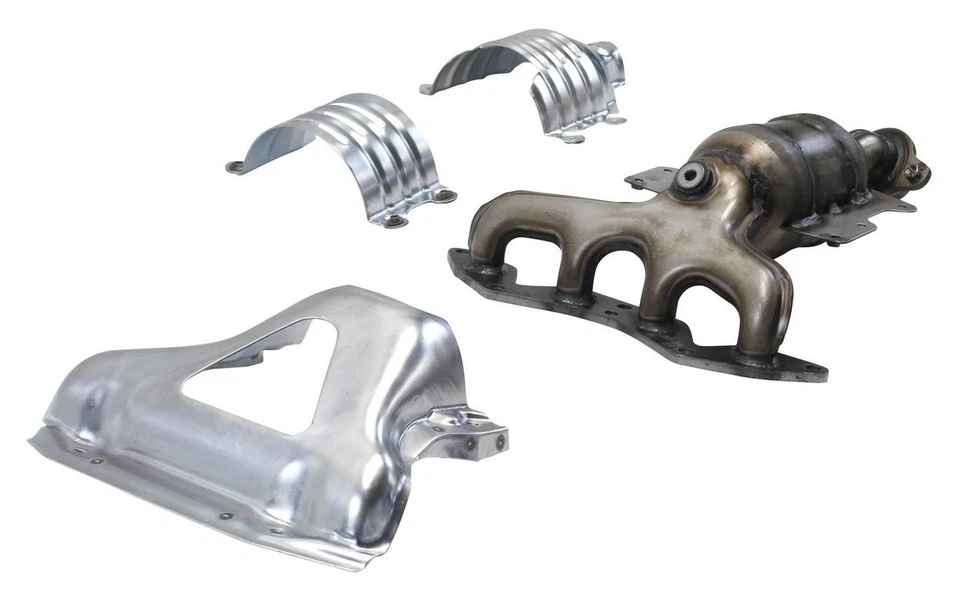 Catalytic Converter with Integrated Exhaust Manifold For 2004 Honda Civic Value - Image 3 of 4