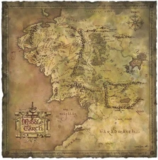 WETA Workshop Prop Replica - Lord of the Rings Trilogy - Parchment Map of Middle
