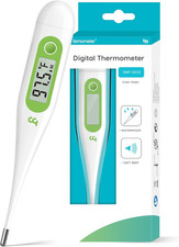 Digital Thermometer Soft Tip Fast Accurate LCD Waterproof Adults Kids Pets