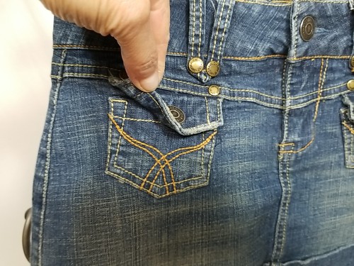Hydraulic Y2K Blue Denim Medium Wash Low Rise Ultra Mini Skirt Women's 3/4 Vtg - Picture 4 of 8