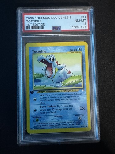Totodile (1st Edition) graded PSA 8 for sale on eBay
