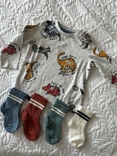 Baby Boys Cute F&F Top And 4 Pack Of Next Socks NEW Size 3 - 6 Months