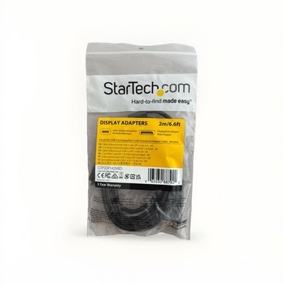 StarTech 6ft USB C to DisplayPort 8K Thunderbolt 3 Compatible Adapter and Cable