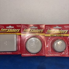3-4pk SelfStick Furniture Sliders-1 Square 2.5 2Round 1.75 - 2.25 Packs