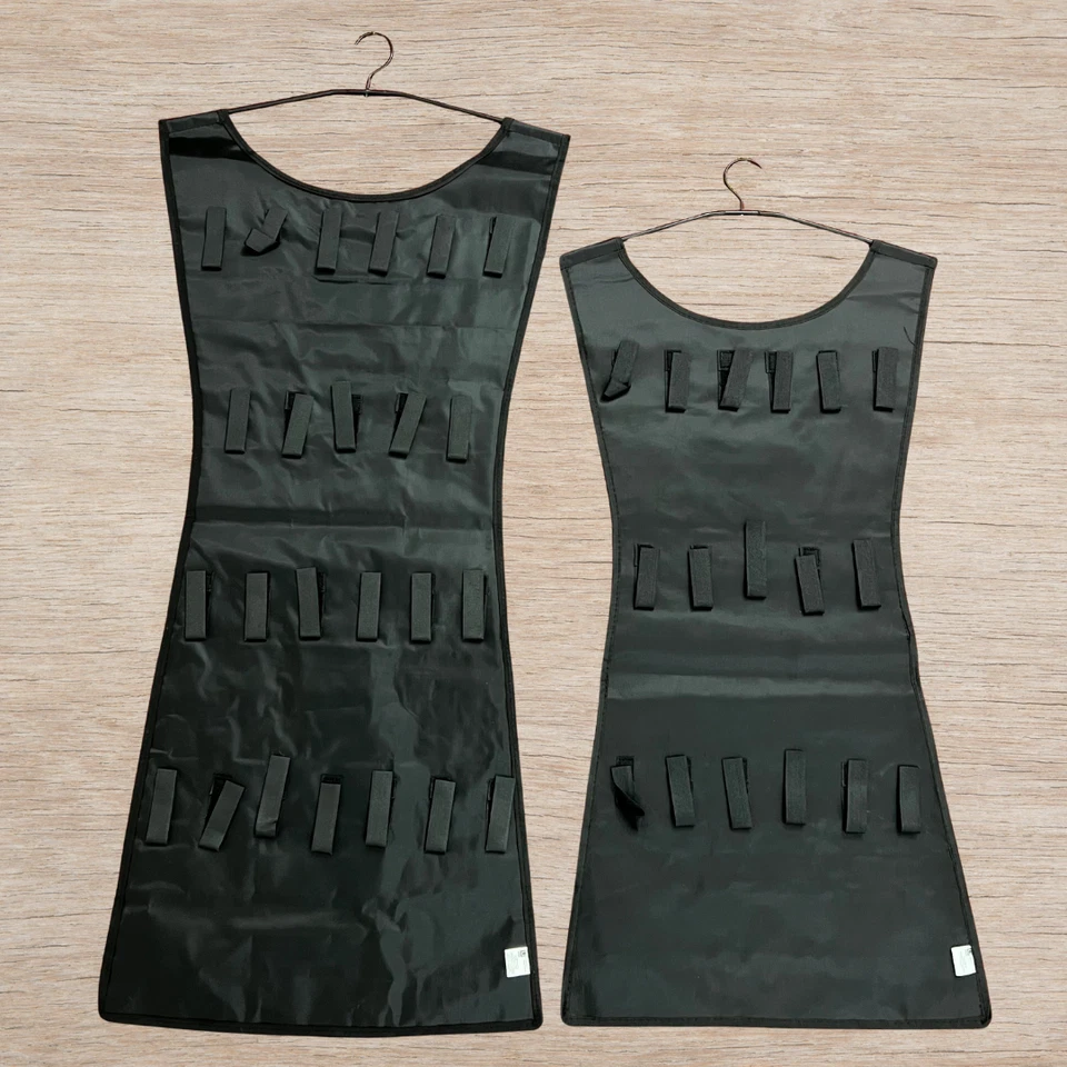 Lote de 2 Organizadores de Joyería Colgantes Negro Vestido Hogar Armario Organización Foto 3 de 4