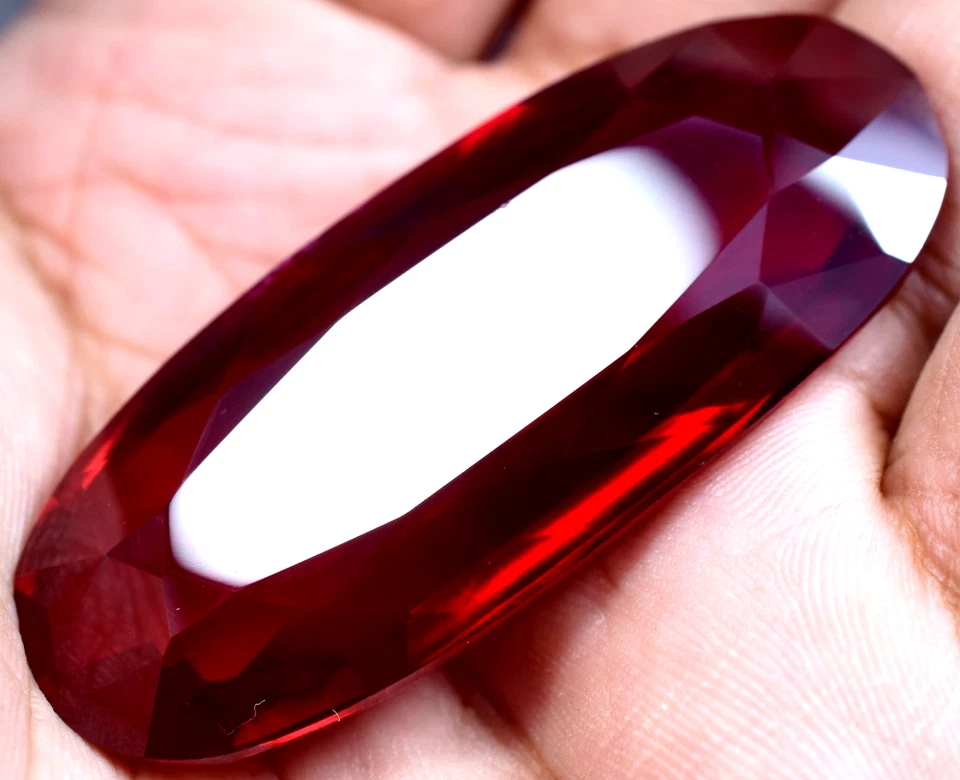 Natural 142.05 Ct Blood Red Ruby Mozambique GGL Certified Loose Gemstone - Image 2 of 4