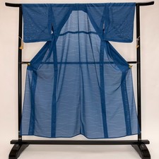iromuji Japanese Kimono summer Vintage Polyester Free Shipping M size 5659