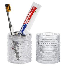 Toothbrush Holders for Bathrooms,Glass Toothbrush Holder,10oz Bathroom Tumble...