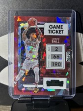 2021-22 Panini Contenders Lonzo Ball #36 BASKETBALL Bulls Game Ticket Green Ice