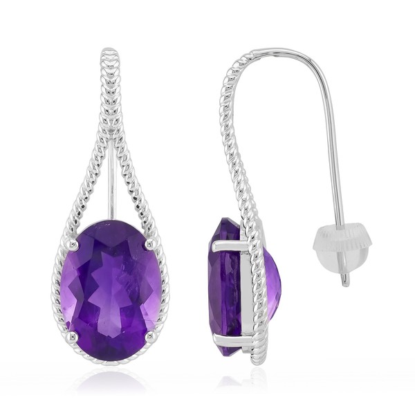 Cavill Amethyst Ohrringe Damen 9,31Ct Sterlingsilber Rhodiniert Tropfen-image
