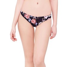 Guess Costume Mare Donna Nero S Slip Bikini Floreale Reversibile Double-Face