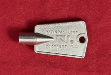 NATIONAL LOCK FIVE-POINT PENTAGON SHAPED FREEZER DOOR KEY USA VINTAGE