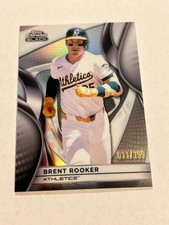 2025 Topps Chrome Black Brent Rooker 11/199 Refractor Athletics SP 