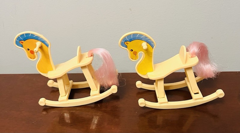 Mattel Vintage Barbie Kelly Rocking Horse Accessory Lot Of 2