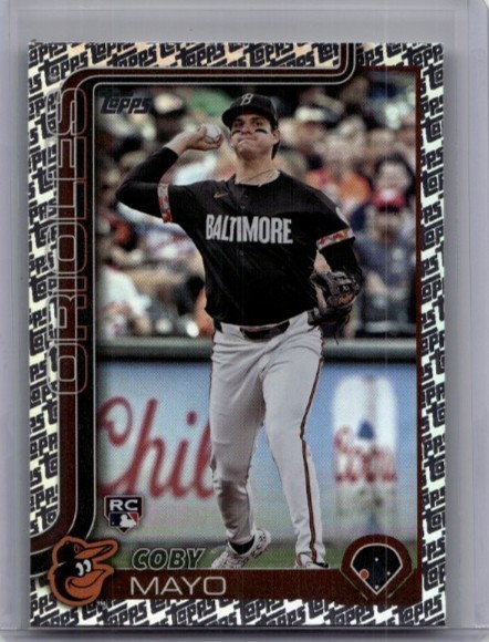 2025 Topps Series 1 - Coby Mayo #20 Topps Foil Pattern (RC) Baltimore Orioles
