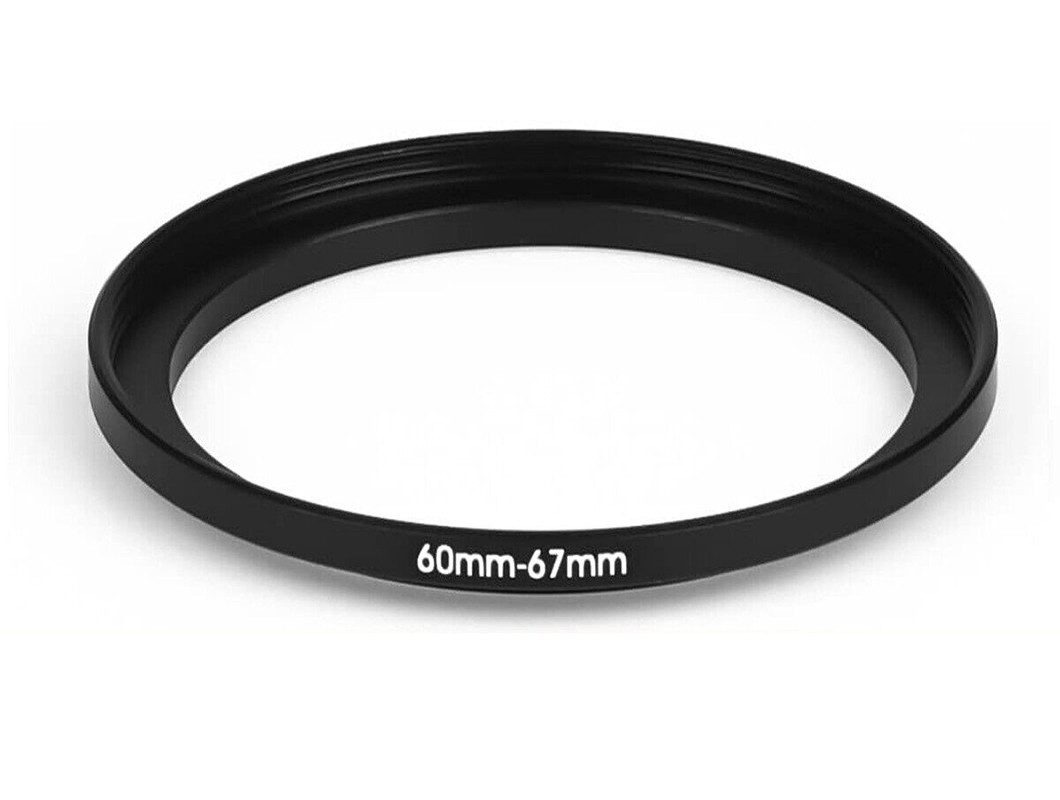 60-67mm Metal Step Up Ring Lens Adapter 60 male to 67 female thread - UK STOCK