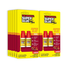 Super Glue Instant Adhesive 12 Pack 0.10 oz Bottles Clear Fast Dry Strong Bond