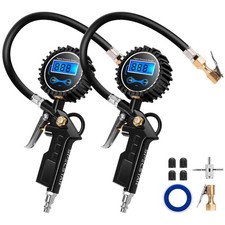 2 Pack Digital Tire Pressure Gauge With Inflator Night Available 2 Pack Digital Tire Pressure Gauge With Inflator Night Available