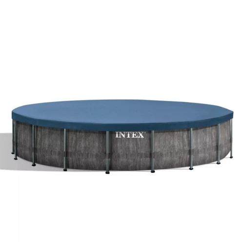 Intex Prisma Frame Greywood 26744 Runder Pool Ø 549x122 cm in grauer Holzoptik - Bild 2 von 4