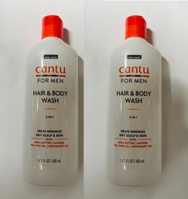 2 x Cantu Men Shea Butter 3 in 1 Shampoo Conditioner Duschgel 400ml.